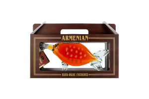 Бренди 0.5л 40% армянский ординарный 5 звезд Рыба PBF к/у