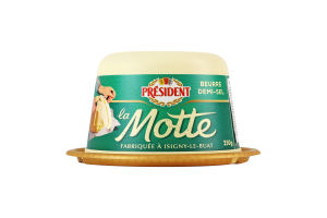 Масло кислосливочное 80% полусоленое La motte President п/у 250г