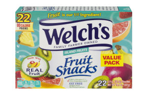 Welch's Fruit Snacks Island Fruits - 22 CT