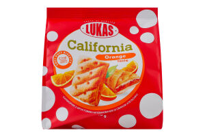 Изделия кондитерские мучные слоеные с фруктовым наполнителем Orange California Lukas м/у 150г