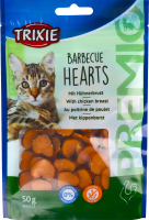 Ласощі д/котів Преміо Барбекю Хартс курка 50г Тріксі