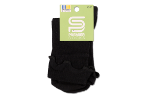 Шкарпетки Premier socks вис рубчик рюш чорн р18-20