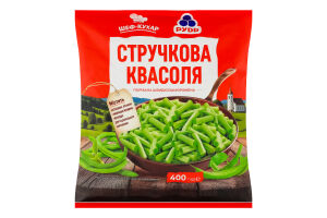 Фасоль стручковая нарезанная быстрозамороженная Шеф-повар Рудь м/у 400г