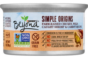 Purina Beyond Cat Food Farm-Raised Chicken, Wild-Caught Shrimp & Carrot