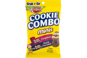 Keebler Cookie Combo Minis Fudge Stripes Orginal/Fudge Stripes Dark Chocolate