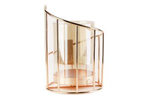 Підсвічник декоративний скло з металевою рамкою 11*16см