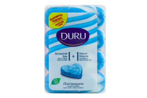 Мыло туалетное с морскими минералами и увлажняющим кремом 1+1 Duru 4х80г