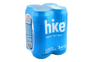 Пиво спеціальне 4х0.5л 4.9% нефільтроване пастеризоване Blanche Hike м/у