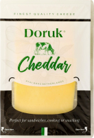 Сир Чеддар білий 50% нарізаний скибками 100г газ/уп Doruk