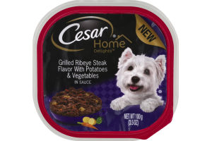 Cesar Home Delights Grilled Ribeye Steak Flavor With Potatoes & Vegetables