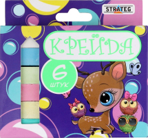 Крейда кольорова Strateg квадрат шкільний 50113