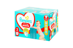 Трусики-подгузники для детей 6-11кг 3 Pants 360 Pampers 128шт