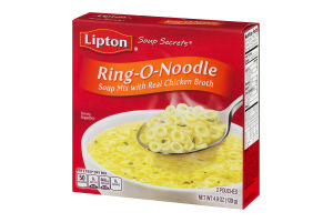 Lipton Soup Secrets Ring-O-Noodle Soup Mix With Real Chicken Broth - 2 CT