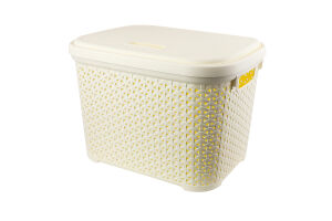 Кошик 30л молочний з кришкою Diomedea