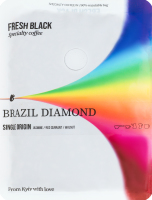 Кава натуральна смажена в зернах Brazil Diamond Fresh Black в/ґ м/у 200г
