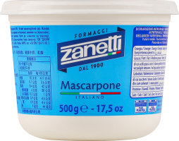 Сыр 80% мягкий кремообразный Маскарпоне Italiano Zanetti ст 500г