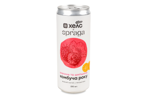 Напиток безалкогольный слабогазированный Малина и шиповник Комбуча Spraga ж/б 330мл