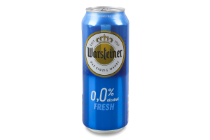 Пиво 0.5л 0% безалкогольне світле пастеризоване Fresh Warsteiner з/б