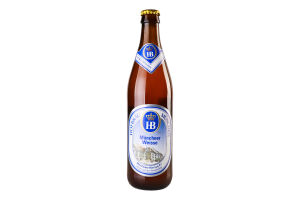 Пиво 0.5л 5.1% світле нефільтроване солодове пастеризоване Munchner Weisse Hofbrau Munchen пл