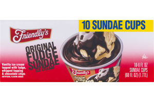 Friendly's Original Fudge Sundae Ice Cream - 10 CT