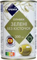 Оливки Премія зелені без кісточок з/б
