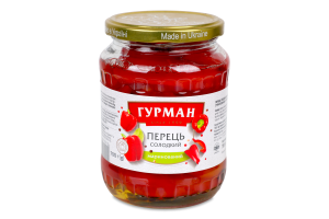 Перець солодкий маринований 700г твіст/б Гурман