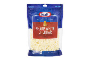 Kraft Natural Cheese Shredded Sharp White Cheddar