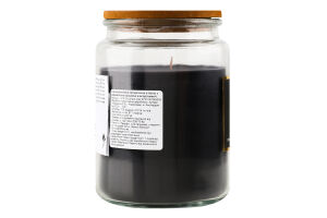 Свічка воскова ароматична в банці з дерев'яною кришкою в асортименті