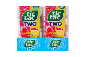 Драже двошарове зі смаком малини та лимона Tic Tac п/у 38.5г
