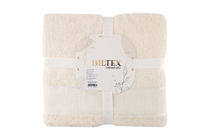 Простирадло махрове молочне 150х200см №261098 Biltex 1шт