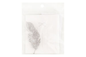 Брошка Перо сірий метал 2,4*6,2см