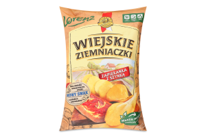 Чипсы картофельные со вкусом ветчины и сыра Lorenz Wiejskie Ziemniaczki м/у 130г