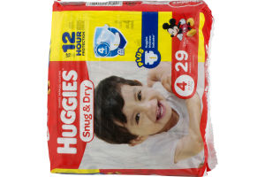Huggies Snug & Dry Diapers Size 4 - 29 CT