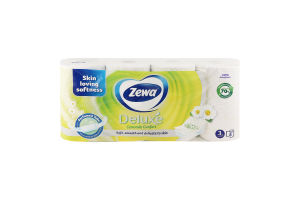 Бумага туалетная 3-х слойная Camomile Comfort Deluxe Zewa 8шт
