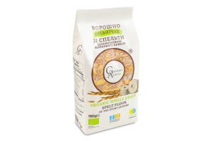 Борошно зі спельти цільнозернове жорнового помелу органічне Galeks Agro м/у 1кг