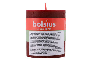 Свічка окс.-черв.Рустік Bolsius 8*6,8см