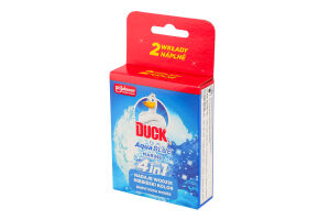 Очиститель для унитаза подвесной сменный блок 4в1 Синий Aqua Duck 2x36г