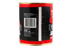 Томати очищені в томатному соку 830г ж/б Хіт Продукт