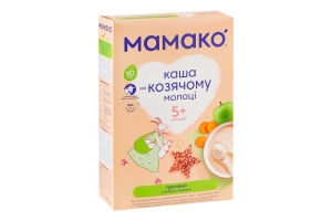 Каша молочна суха для дітей від 5міс на козячому молоці гречана з яблуком і морквою Мамако к/у 200г