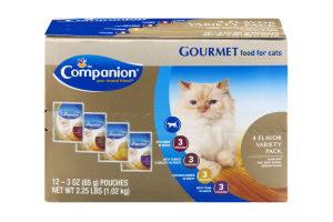 Companion Gormet Food For Cats Variety Pack - 12 CT