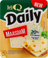 Сир Deli Q Daily Маасдам 45% DE кор/мол слайс