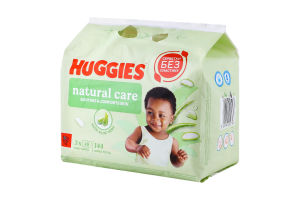Серветки вологі дитячі Natural care Huggies 3х48шт