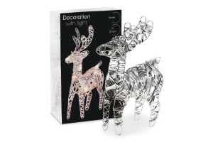 Олень з підсвіткою срібн. KPMN 14*5*21см