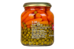 Горошок Helios зелений дрібний з морквою конс