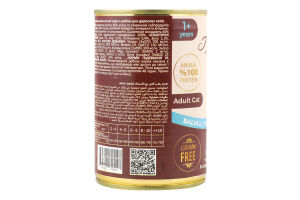 Корм д/дорослих котів з рибою 400г ж/б How Meow