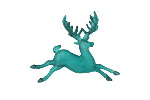 Подвеска новогодняя изумрудная 11.5х14см №1478070 Олень ФОП Кричун Василь Васильович 1шт