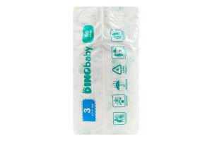Підгузники для дітей 4-9кг 3 Dinobaby 46шт