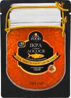 Икра имитированная со вкусом лосося пастеризованная Caps food д/п 120г