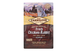 Корм д/котів Фреш з куркою та кроликом сухий 2кг Карнілав