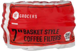 SE Grocers 7" Basket Style Coffee Filters - 200 CT